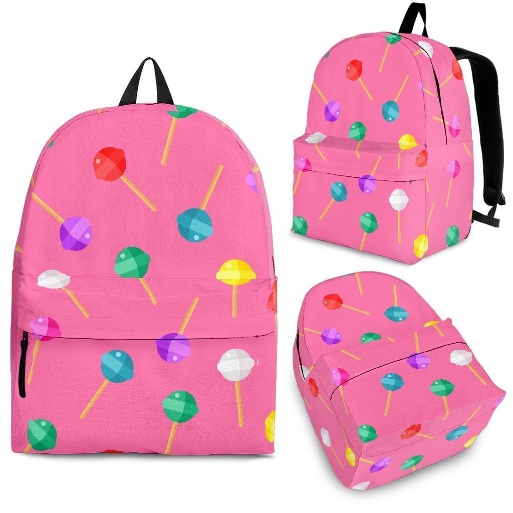 Lollipop Colorful Pattern Print Backpack-grizzshop