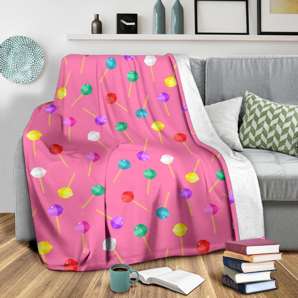 Lollipop Colorful Pattern Print Blanket-grizzshop