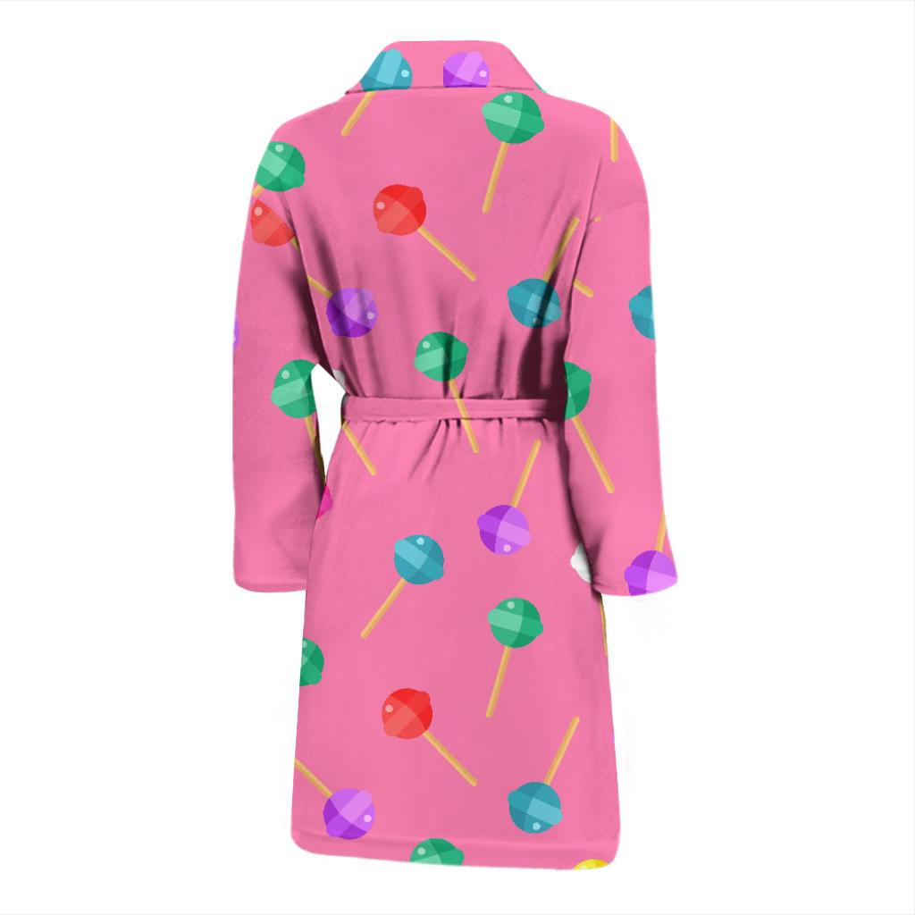 Lollipop Colorful Pattern Print Men Long Robe-grizzshop
