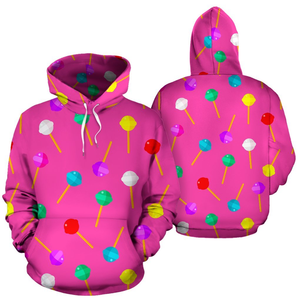 Lollipop Colorful Pattern Print Men Women Pullover Hoodie-grizzshop