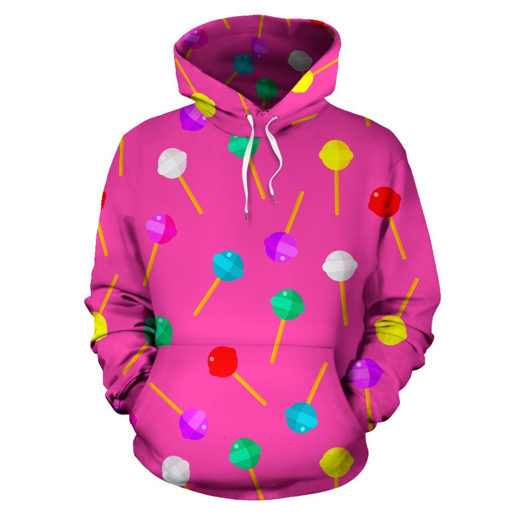 Lollipop Colorful Pattern Print Men Women Pullover Hoodie-grizzshop