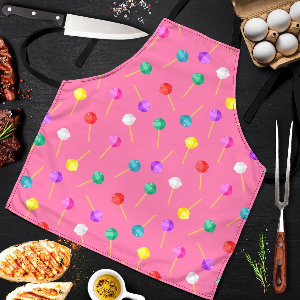 Lollipop Colorful Pattern Print Men's Apron-grizzshop