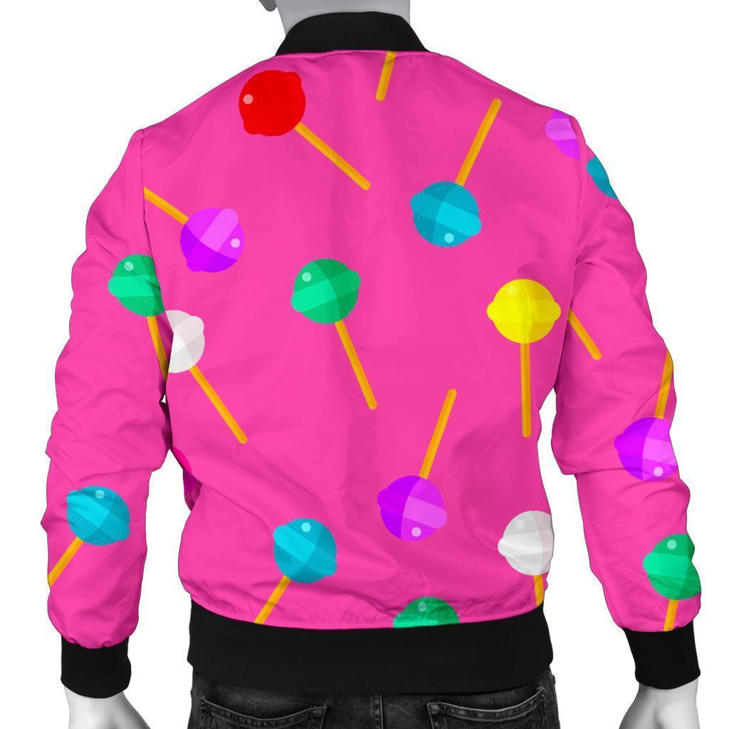 Lollipop Colorful Pattern Print Men's Bomber Jacket-grizzshop