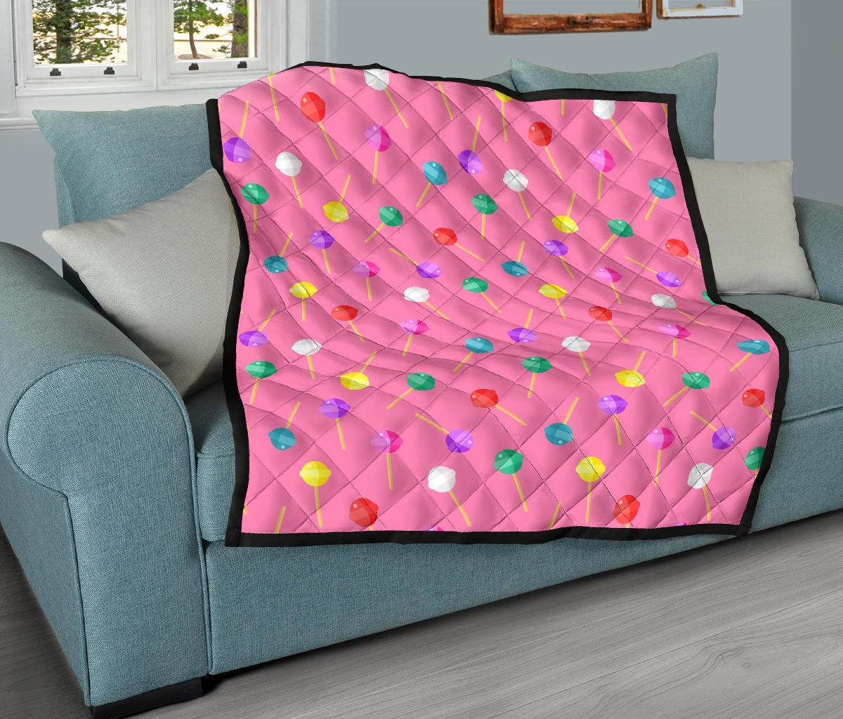 Lollipop Colorful Pattern Print Quilt-grizzshop