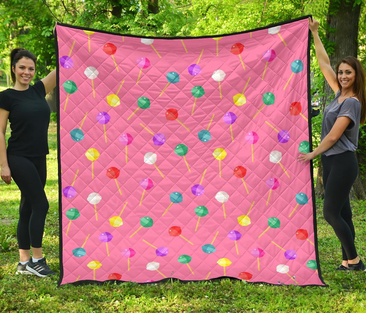 Lollipop Colorful Pattern Print Quilt-grizzshop