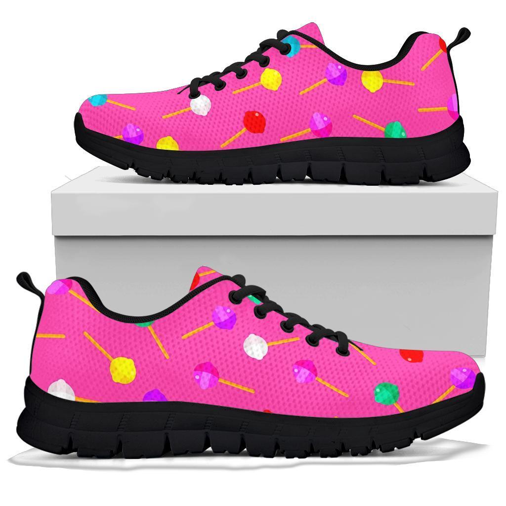 Lollipop Colorful Pattern Print Sneaker Shoes For Men Women-grizzshop