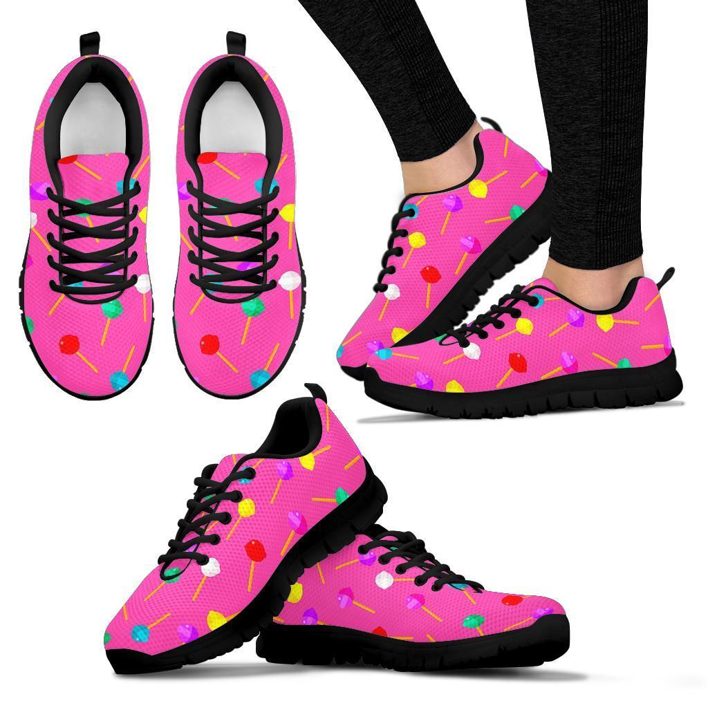 Lollipop Colorful Pattern Print Sneaker Shoes For Men Women-grizzshop
