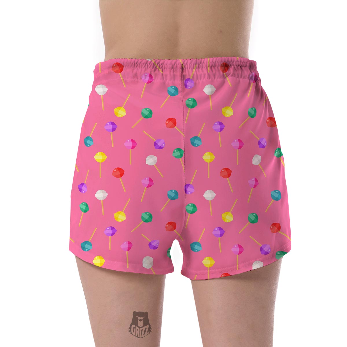 Lollipop Colorful Pattern Print Women's Shorts-grizzshop