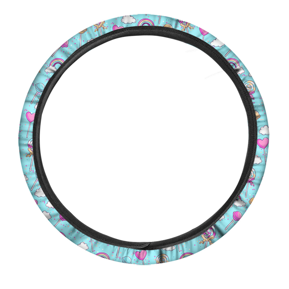 Lollipop Cute Print Pattern Car Steering Wheel Cover-grizzshop