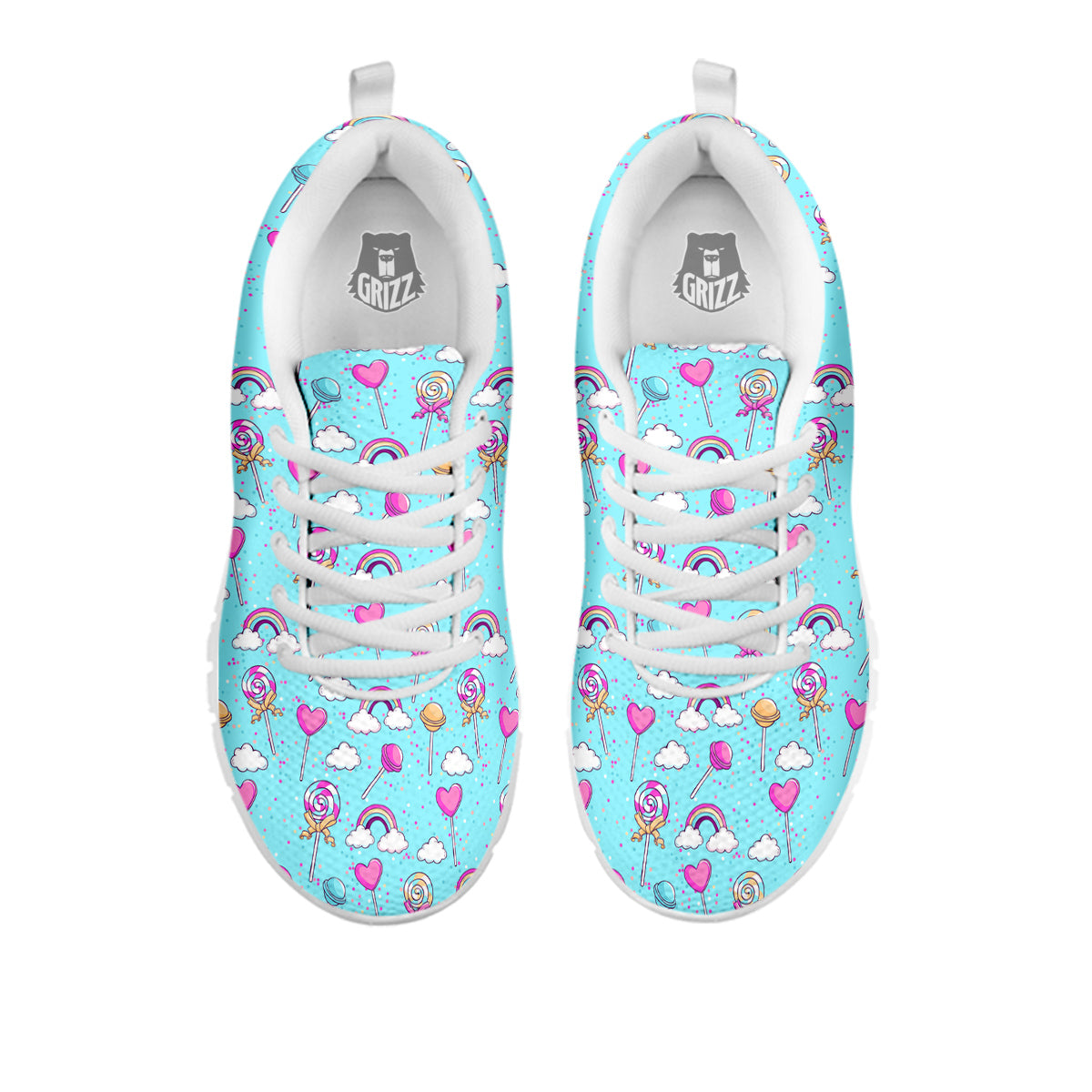 Lollipop Cute Print Pattern White Sneaker-grizzshop