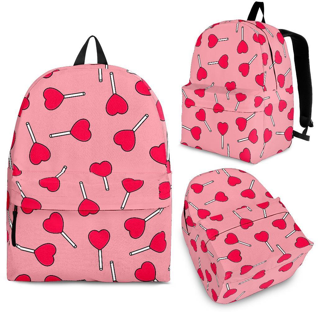 Lollipop Heart Print Pattern Backpack-grizzshop