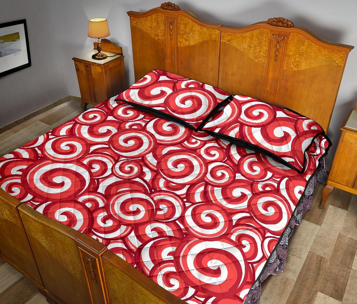 Lollipop Pattern Print Bed Set Quilt-grizzshop