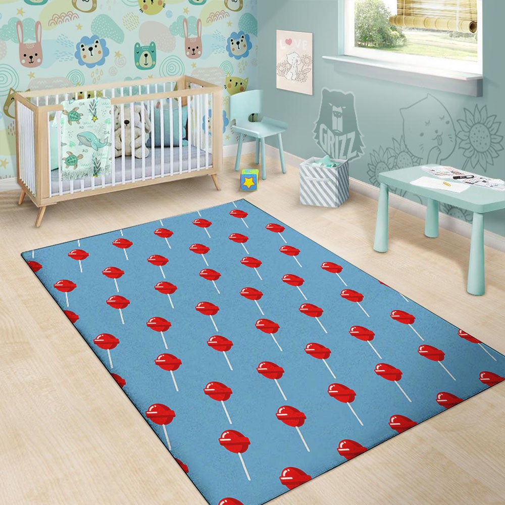 Lollipop Retro Print Pattern Floor Mat-grizzshop