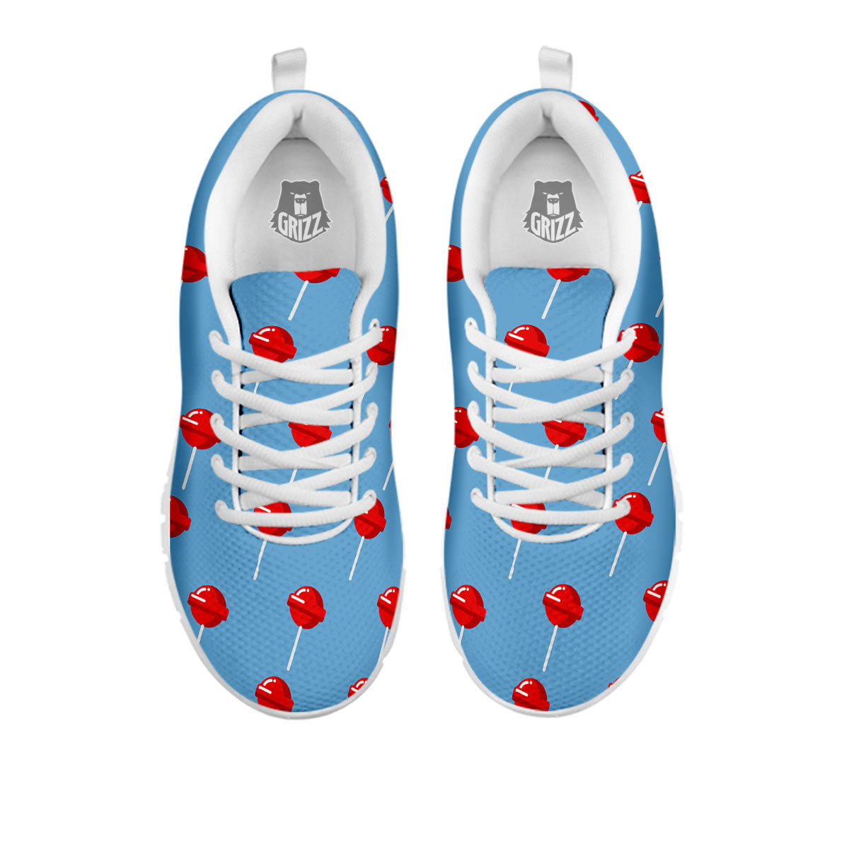 Lollipop Retro Print Pattern White Sneaker-grizzshop