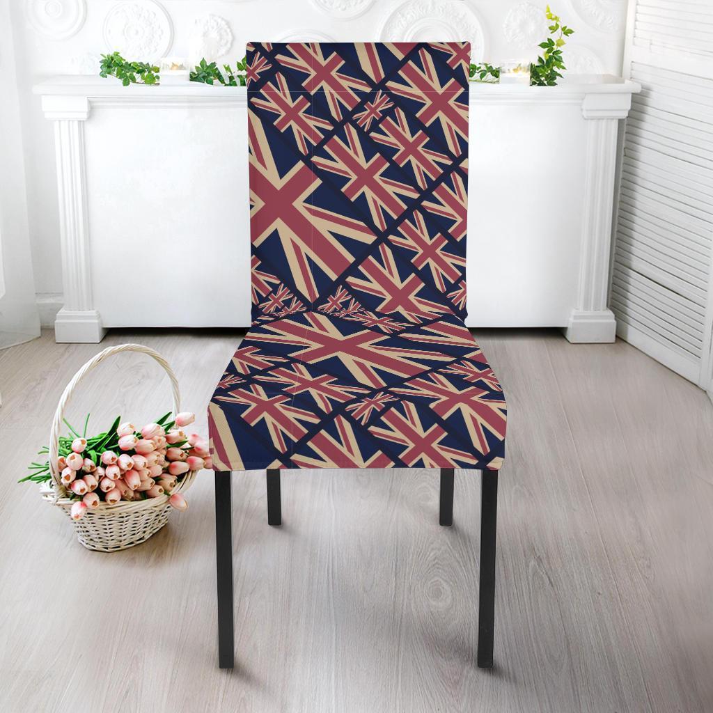 London British Flag Pattern Print Chair Cover-grizzshop