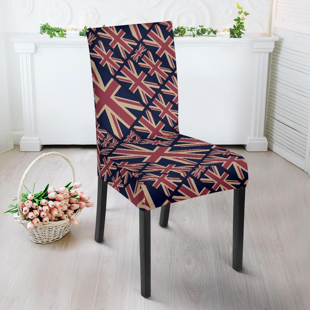 London British Flag Pattern Print Chair Cover-grizzshop