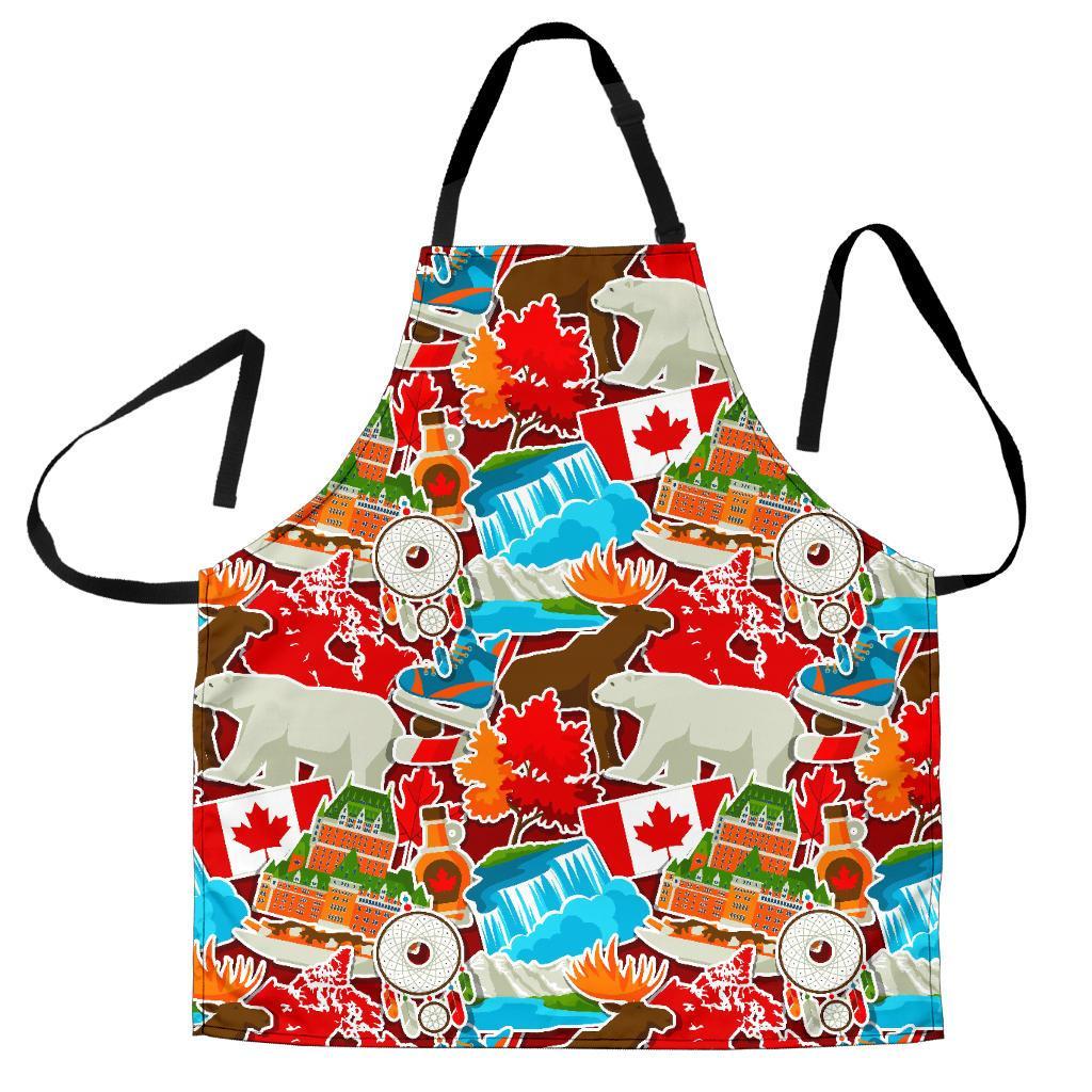 Love Canada Pattern Print Men's Apron-grizzshop
