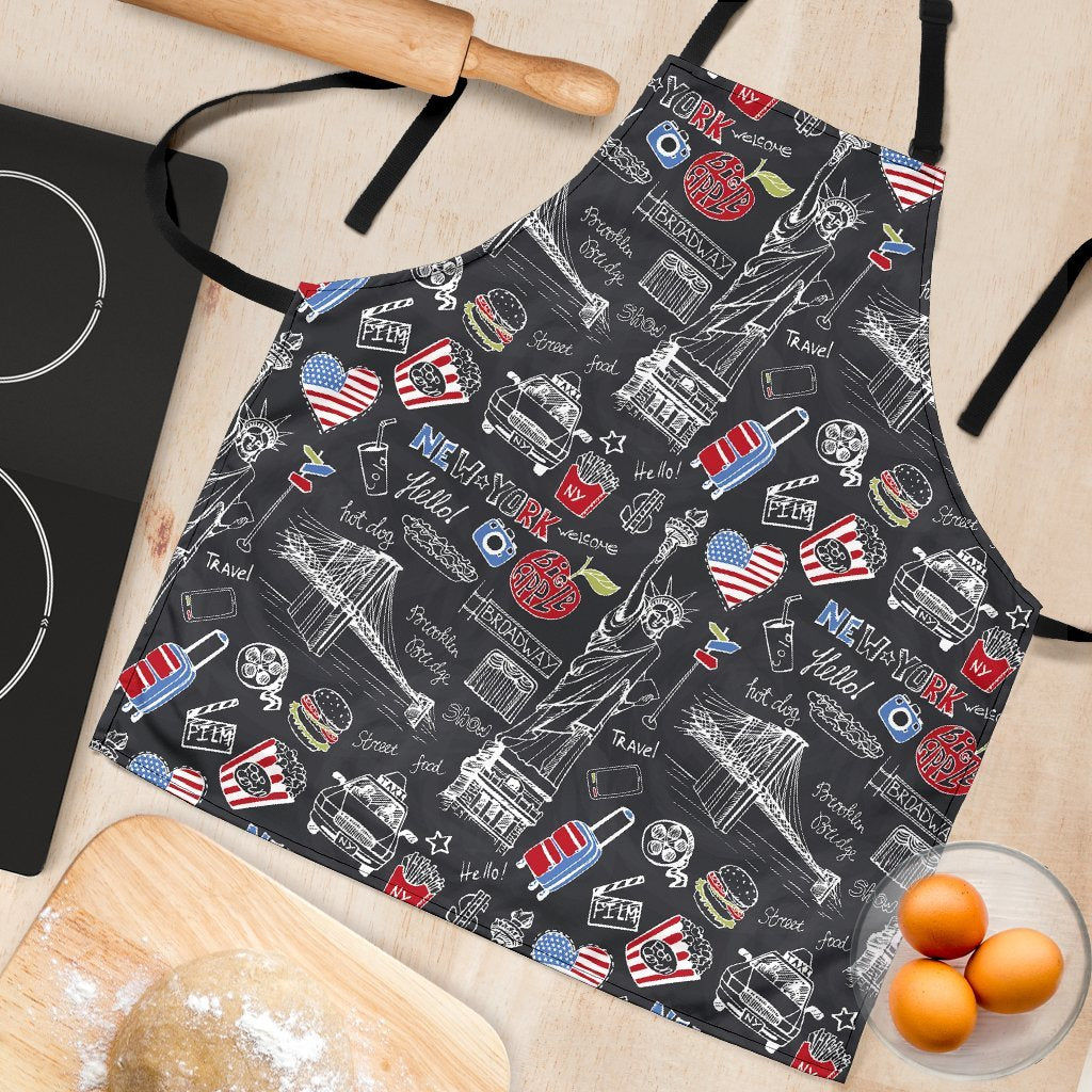 Love New York Print Pattern Women's Apron-grizzshop