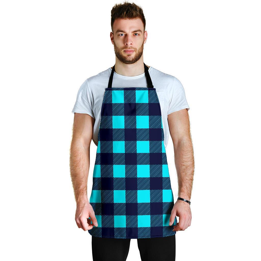 Lumberjack Blue Pattern Print Men's Apron-grizzshop