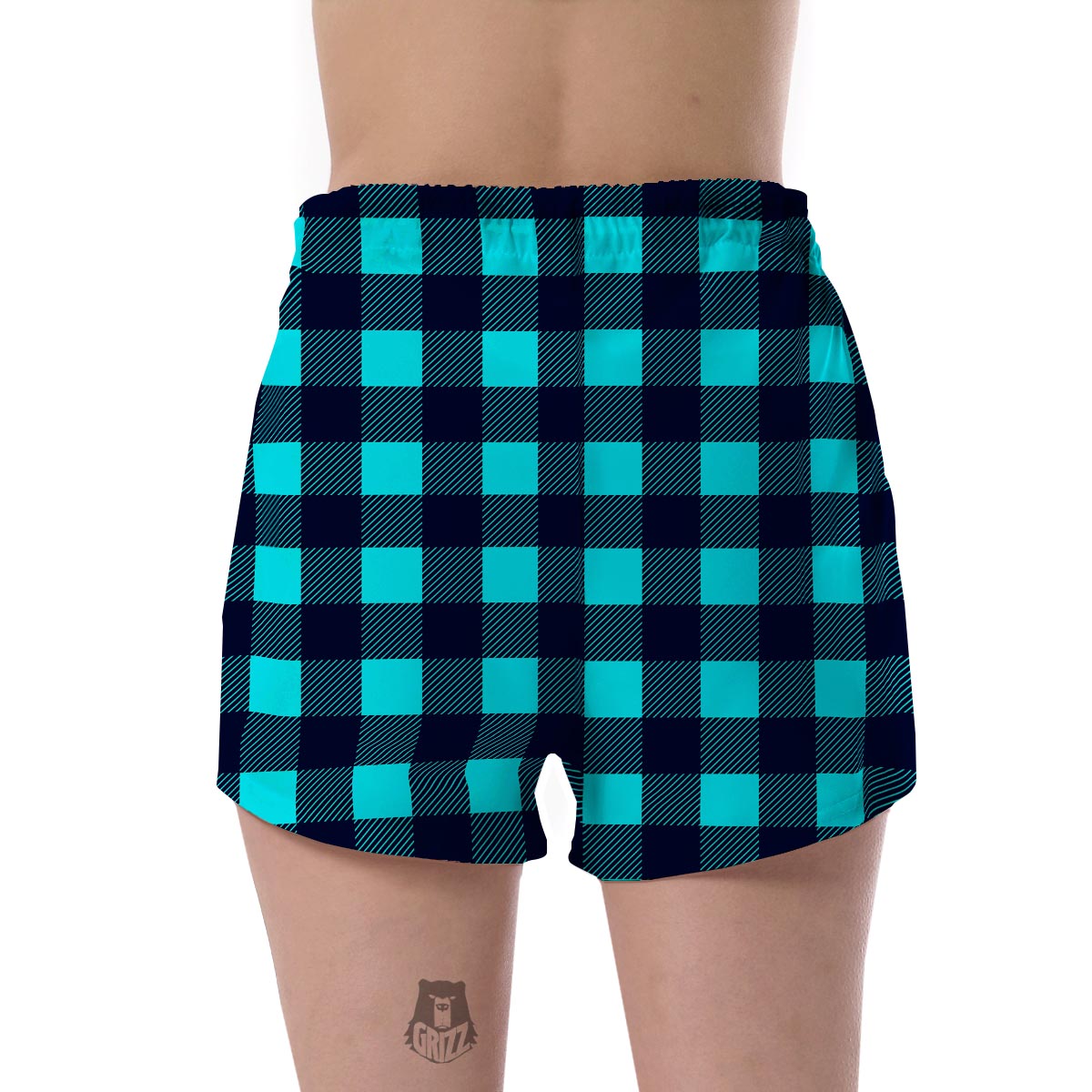 Lumberjack Blue Pattern Print Women's Shorts-grizzshop