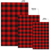 Lumberjack Red Pattern Print Floor Mat-grizzshop
