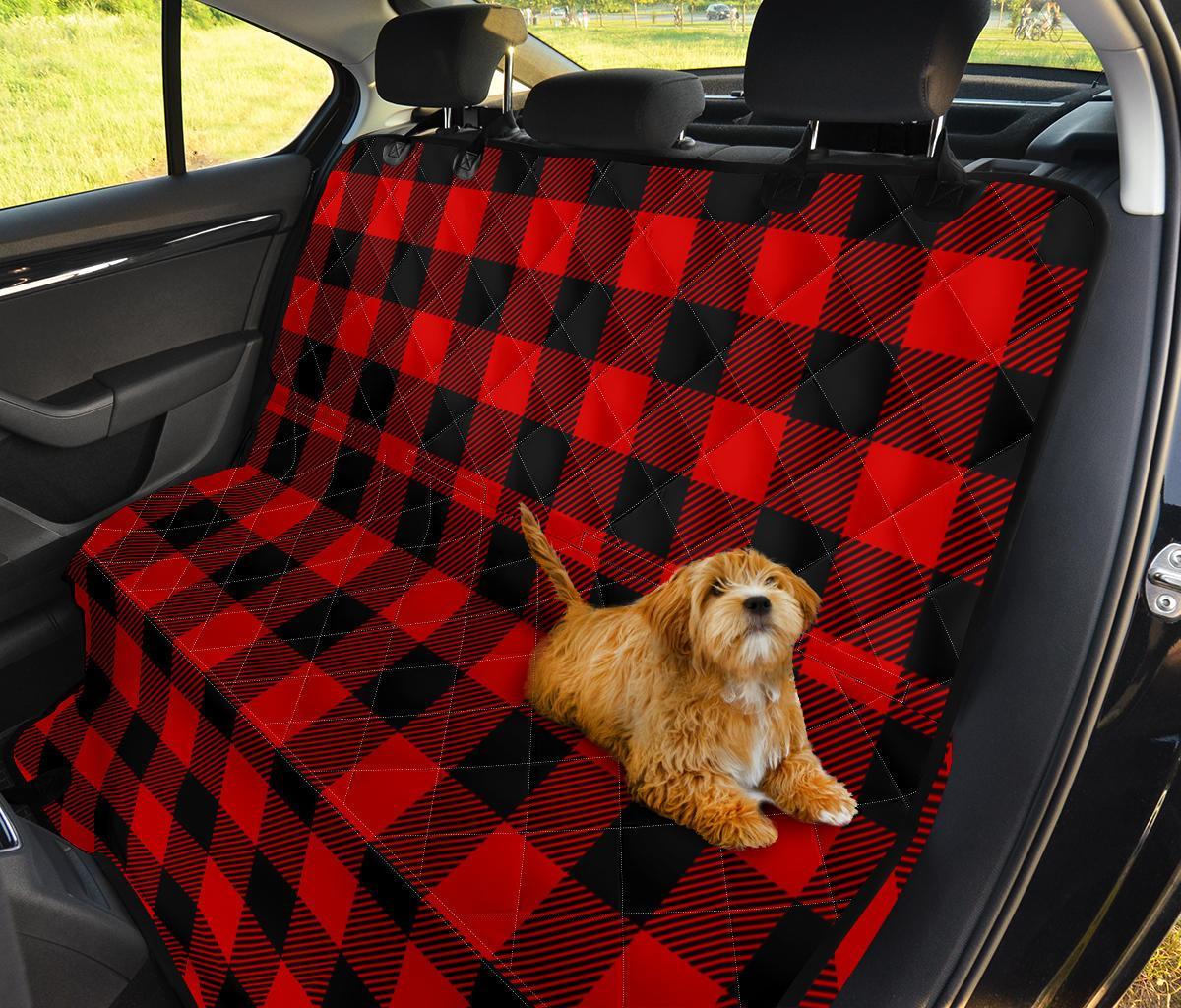 Lumberjack Red Pattern Print Pet Car Seat Cover-grizzshop