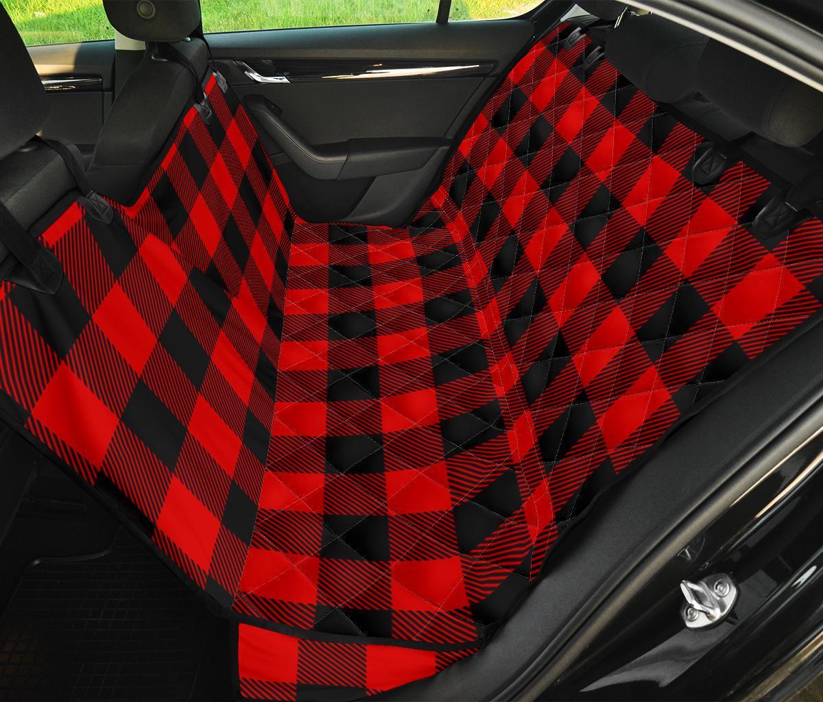 Lumberjack Red Pattern Print Pet Car Seat Cover-grizzshop