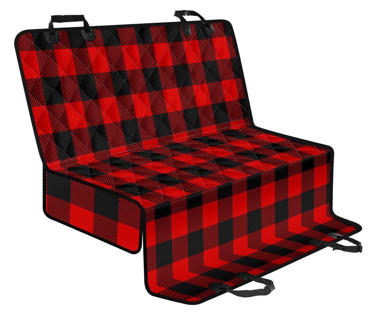 Lumberjack Red Pattern Print Pet Car Seat Cover-grizzshop