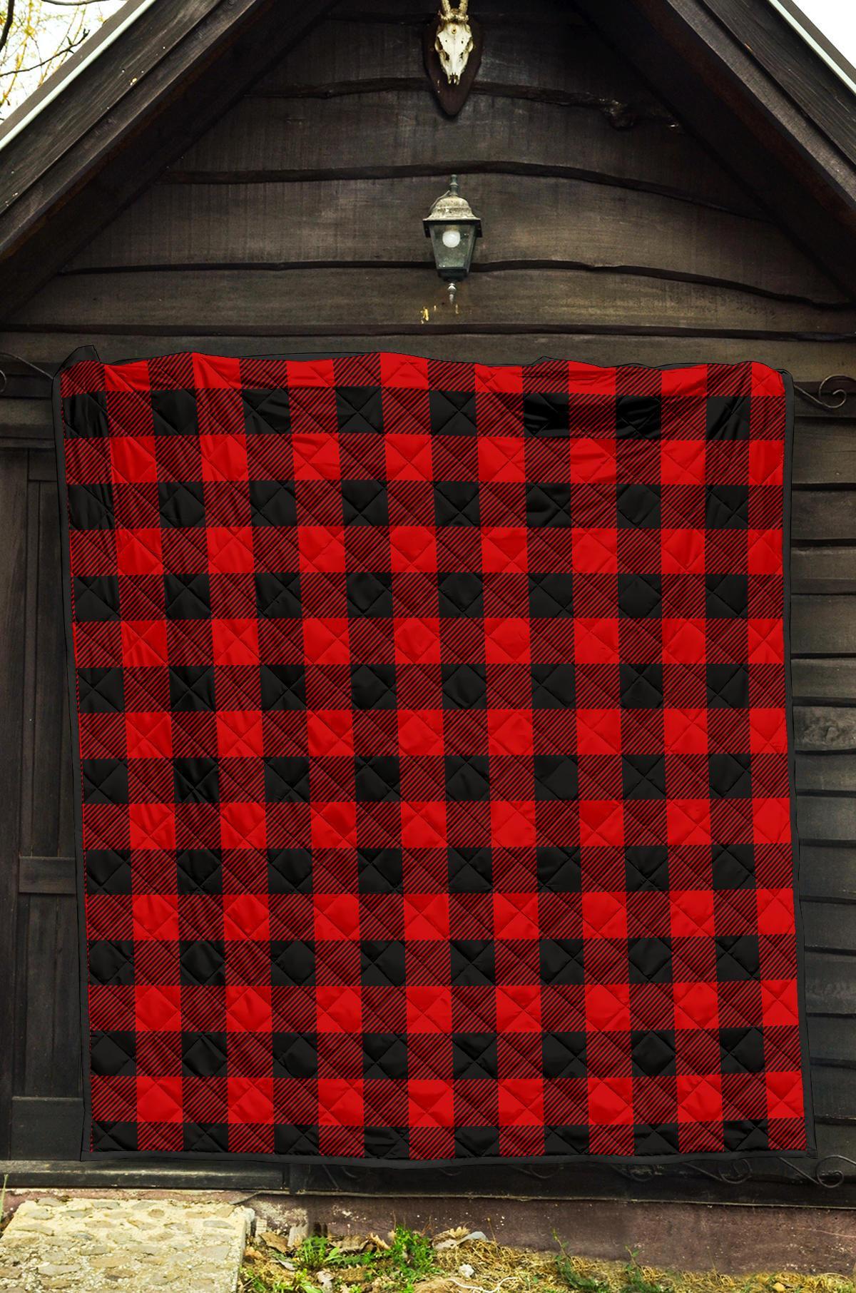Lumberjack Red Pattern Print Quilt-grizzshop