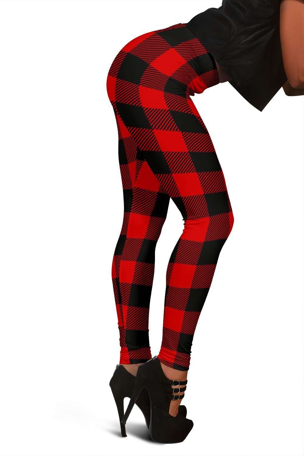 Lumberjack Red Pattern Print Women Leggings-grizzshop