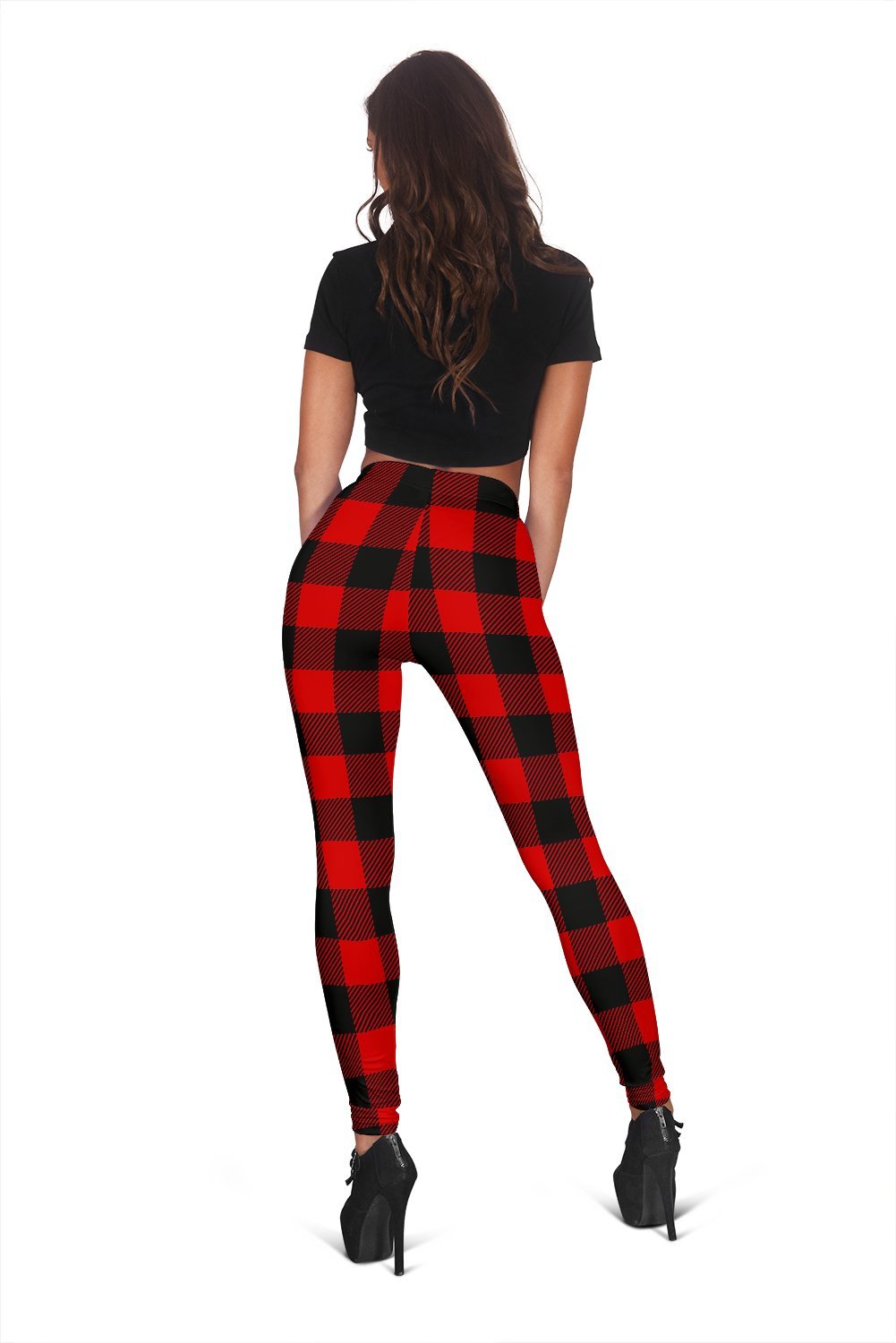 Lumberjack Red Pattern Print Women Leggings-grizzshop