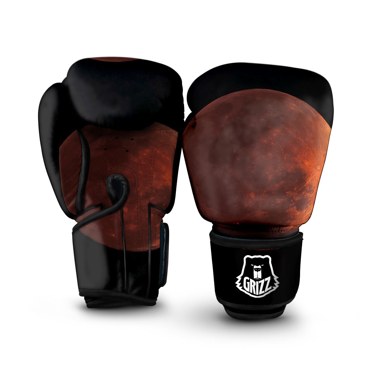 Lunar Cycle Eclipse Print Boxing Gloves-grizzshop