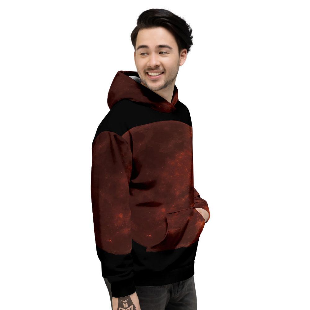 Lunar Cycle Eclipse Print Men's Hoodie-grizzshop