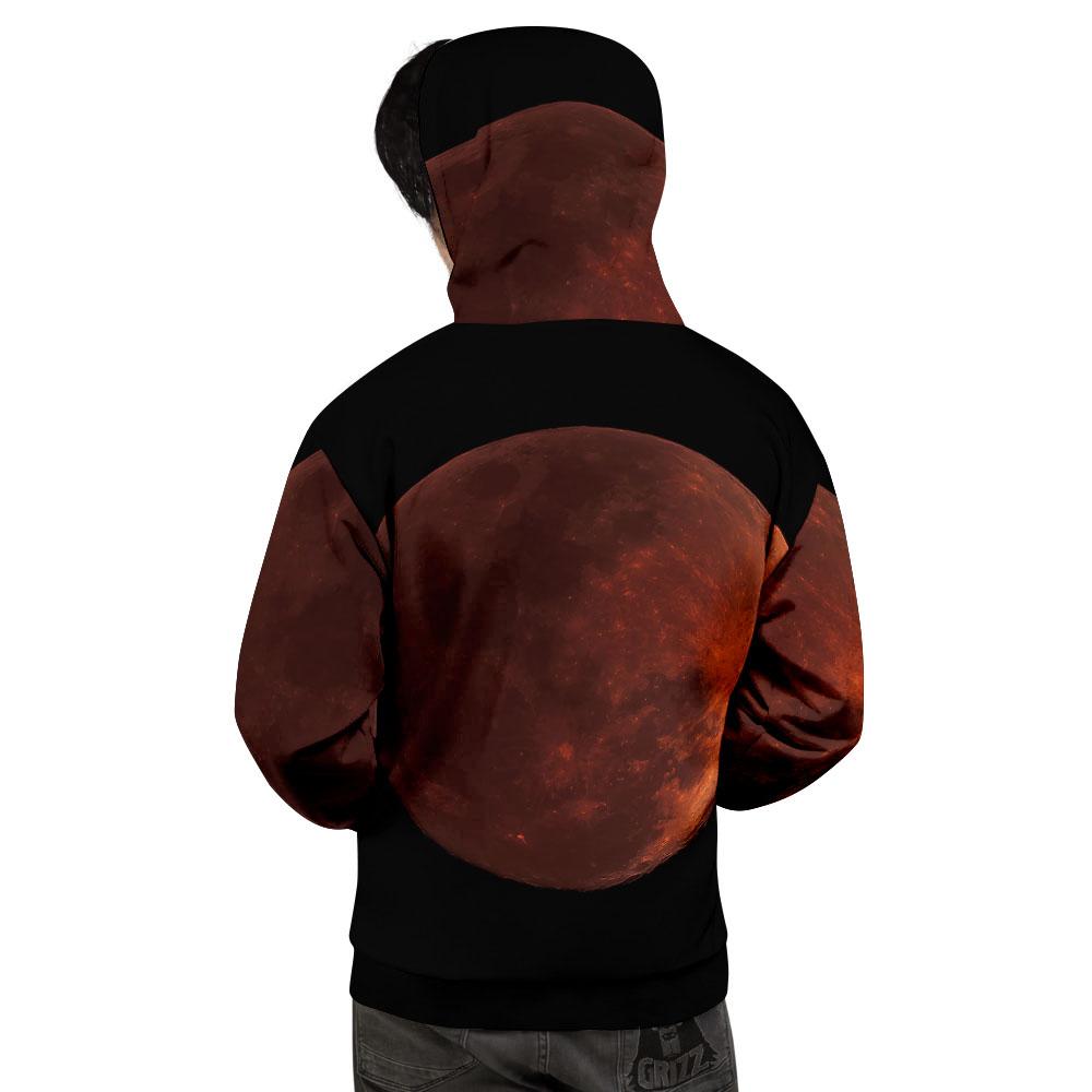 Lunar Cycle Eclipse Print Men's Hoodie-grizzshop