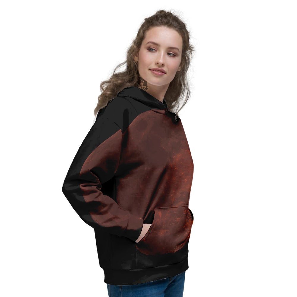 Lunar Cycle Eclipse Print Women's Hoodie-grizzshop