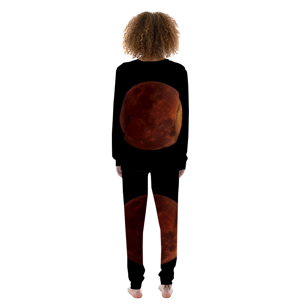 Lunar Cycle Eclipse Print Women's Pajamas-grizzshop