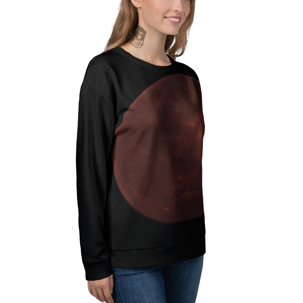 Lunar Cycle Eclipse Print Women's Sweatshirt-grizzshop