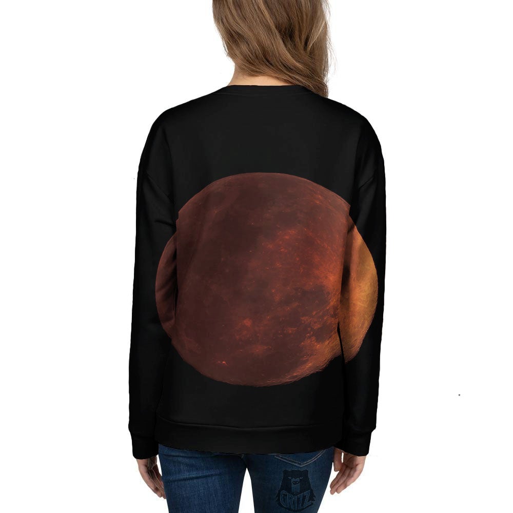 Lunar Cycle Eclipse Print Women's Sweatshirt-grizzshop
