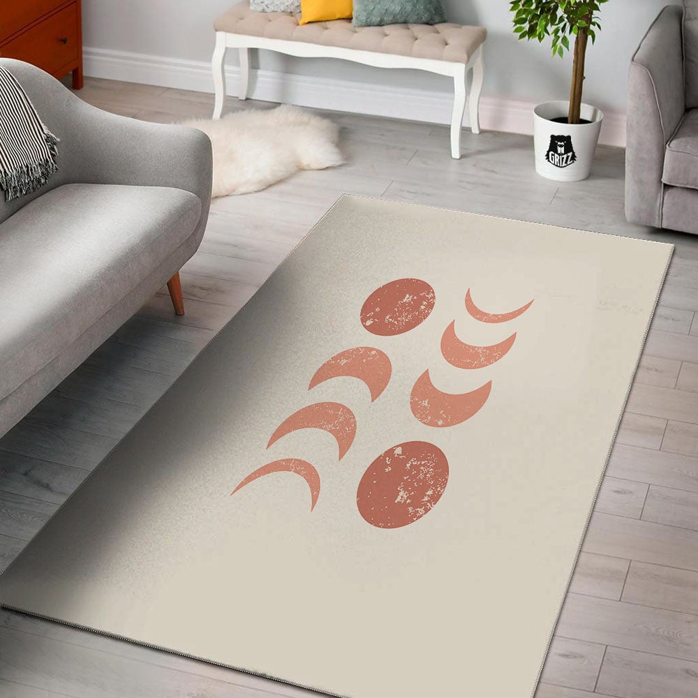 Lunar Cycle Phase Print Floor Mat-grizzshop