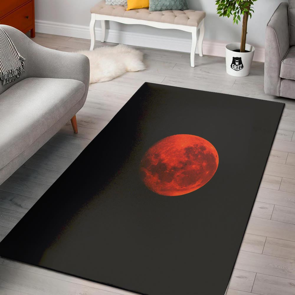 Lunar Eclipse Super Blood Moon Print Floor Mat-grizzshop