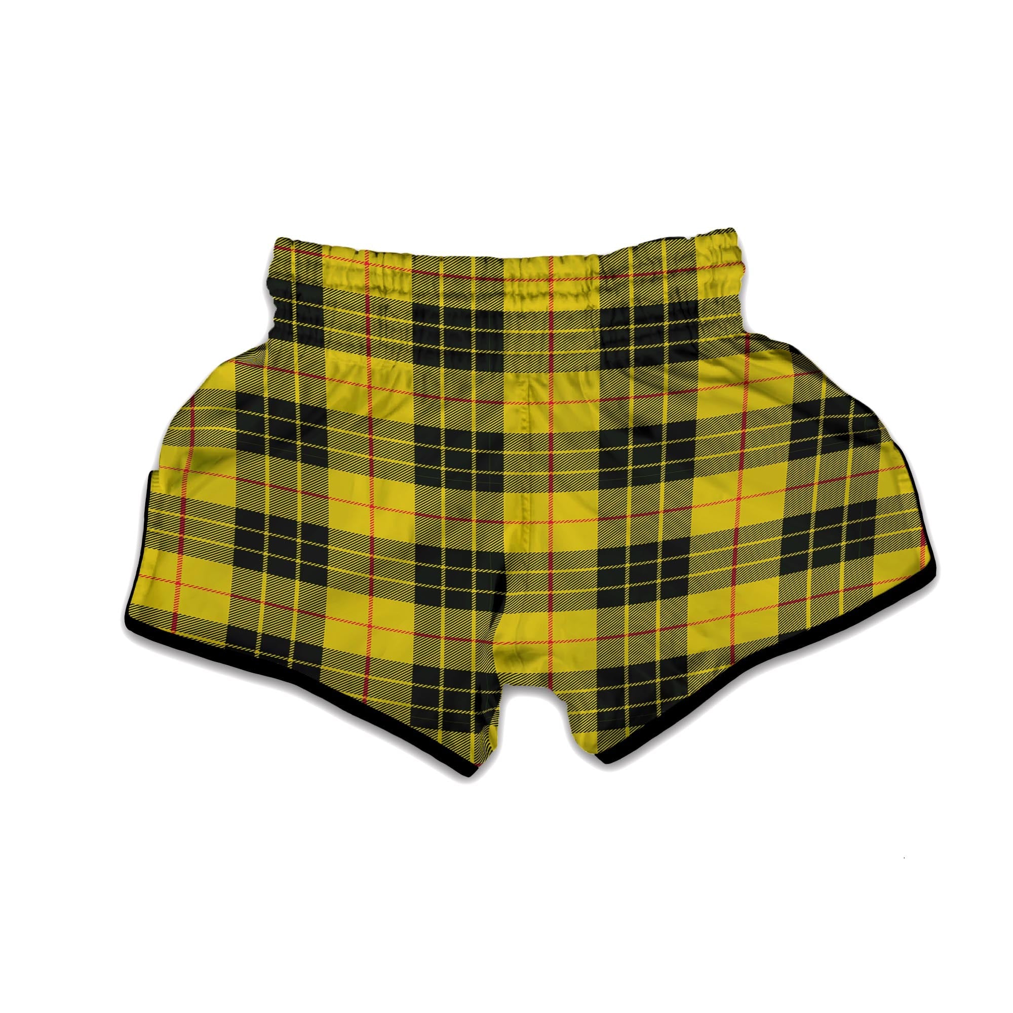 MacLeod Yellow Plaid Tartan Muay Thai Boxing Shorts-grizzshop