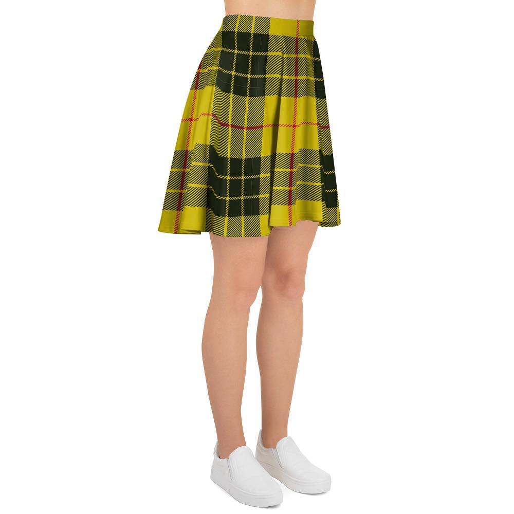 MacLeod Yellow Plaid Tartan Women's Skirt-grizzshop