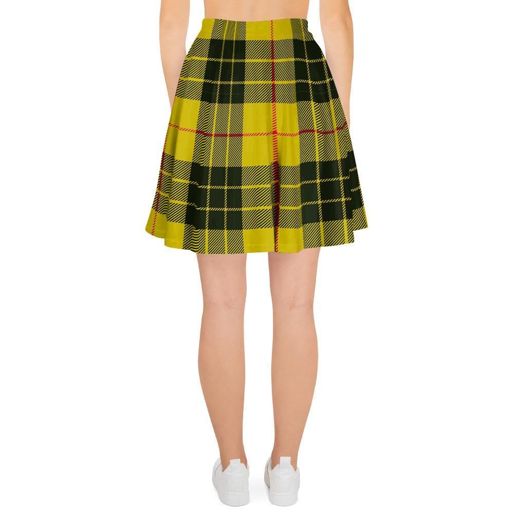 MacLeod Yellow Plaid Tartan Women's Skirt-grizzshop