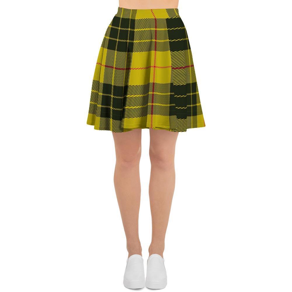 MacLeod Yellow Plaid Tartan Women's Skirt-grizzshop