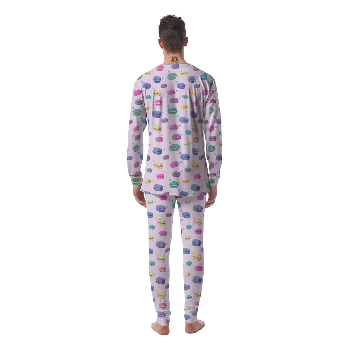 Macaron Colorful Print Pattern Men's Pajamas-grizzshop