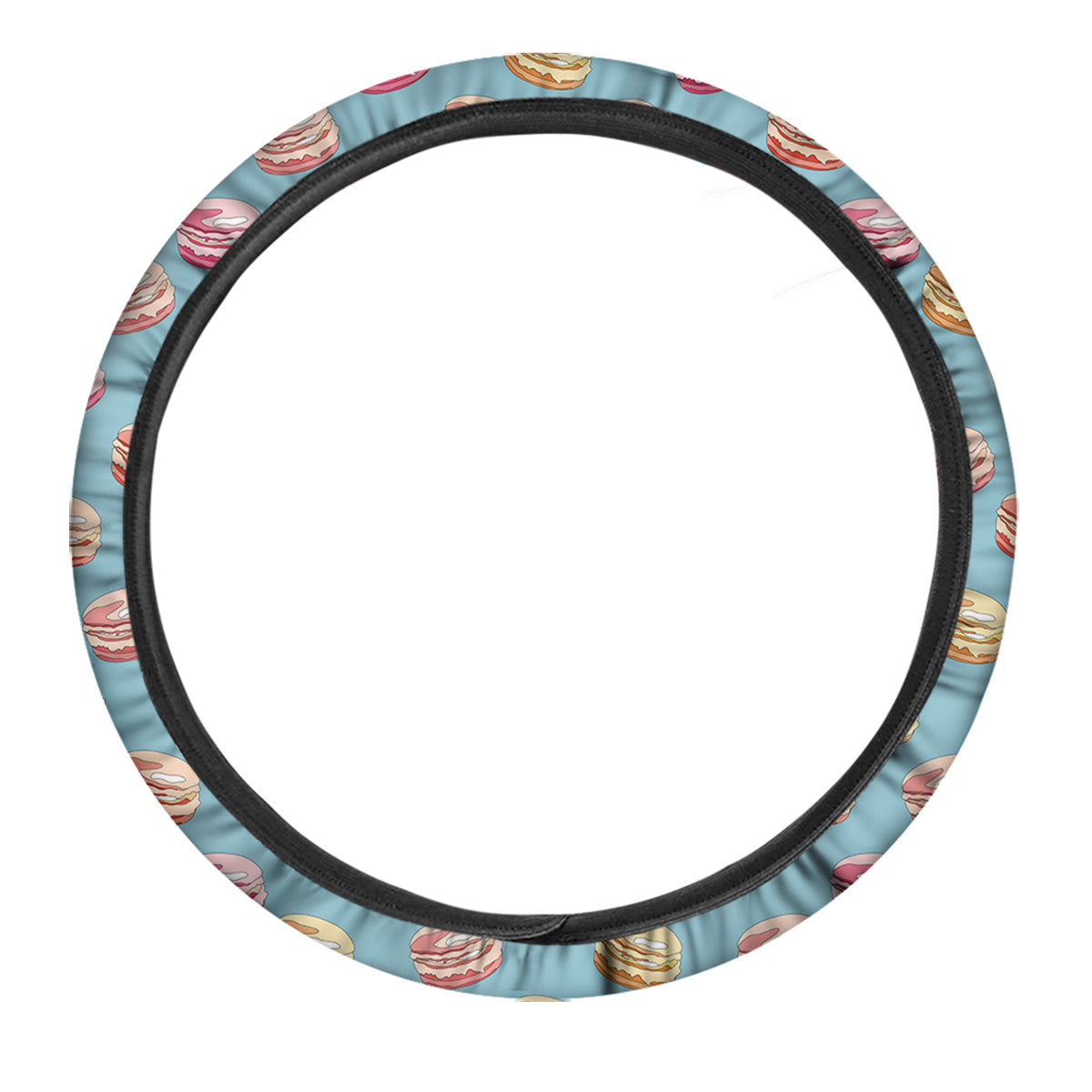 Macaron Cute Print Pattern Car Steering Wheel Cover-grizzshop