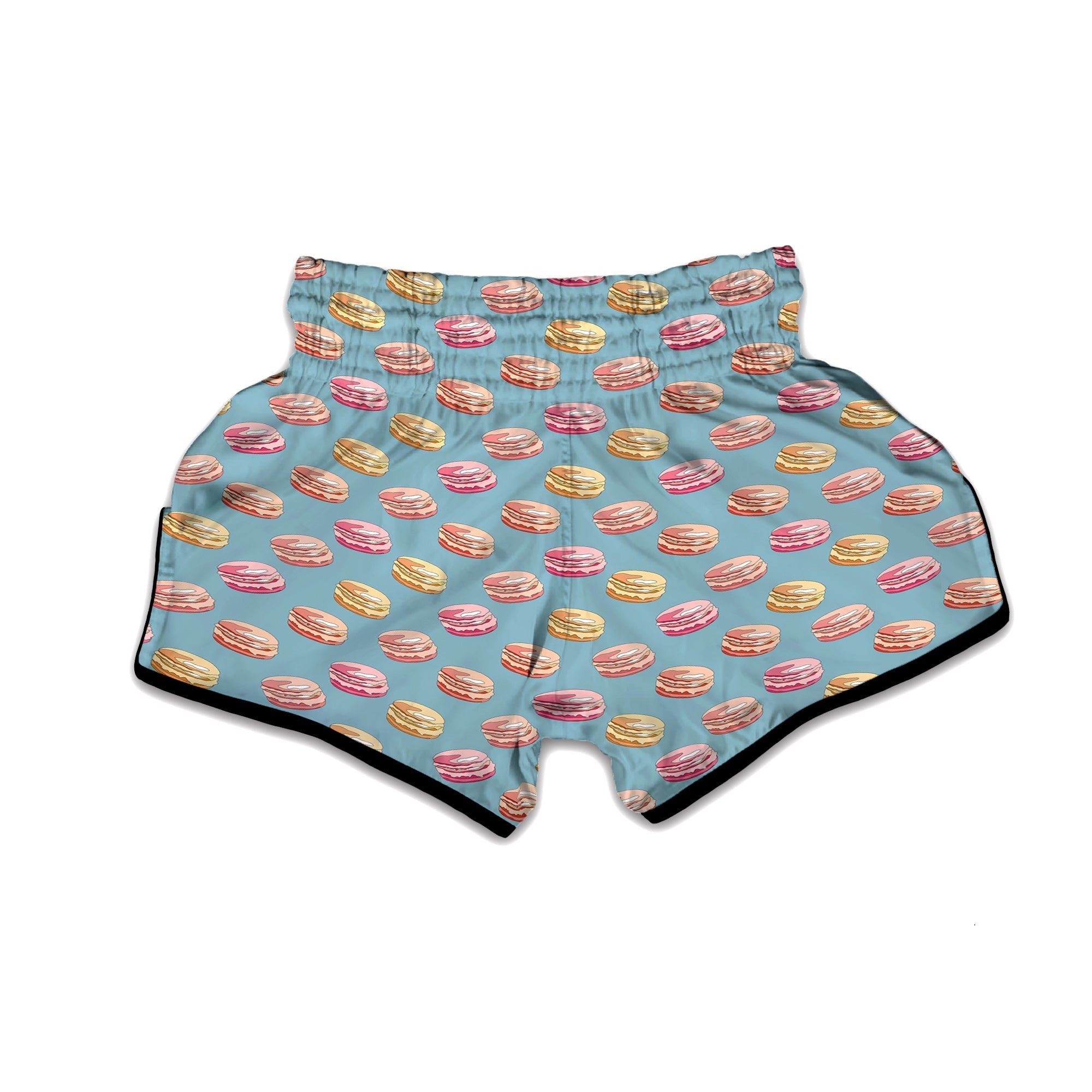 Macaron Cute Print Pattern Muay Thai Boxing Shorts-grizzshop