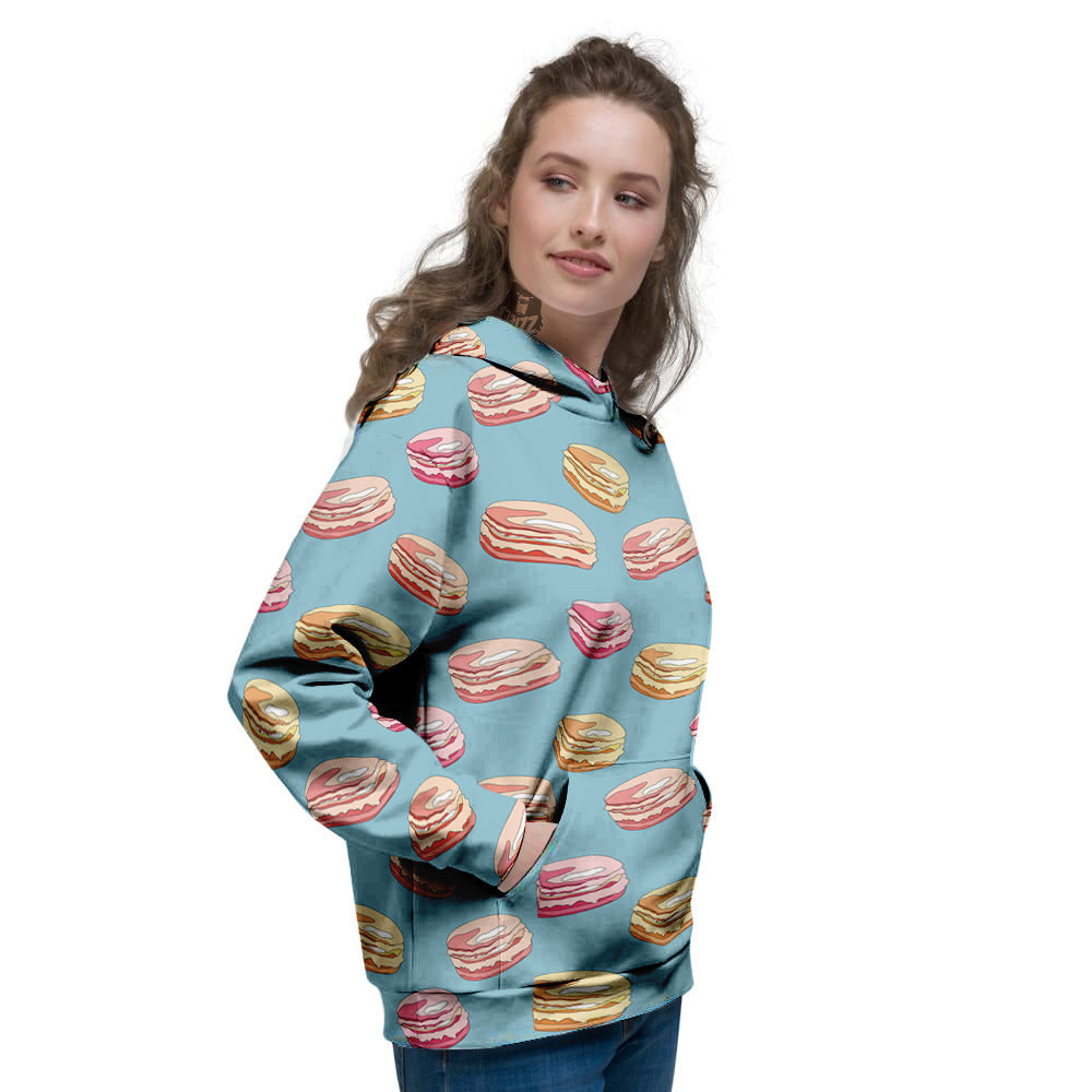 Macaron Cute Print Pattern Women's Hoodie-grizzshop