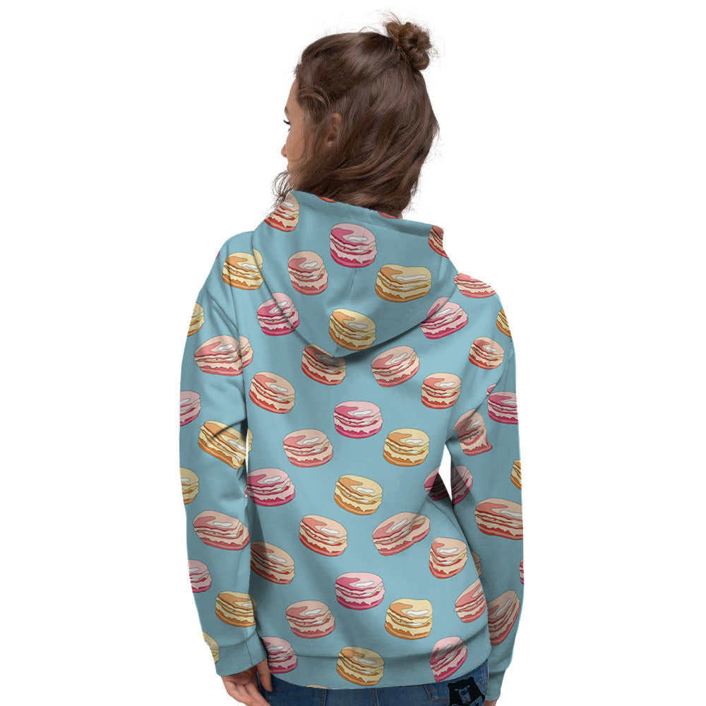 Macaron Cute Print Pattern Women's Hoodie-grizzshop
