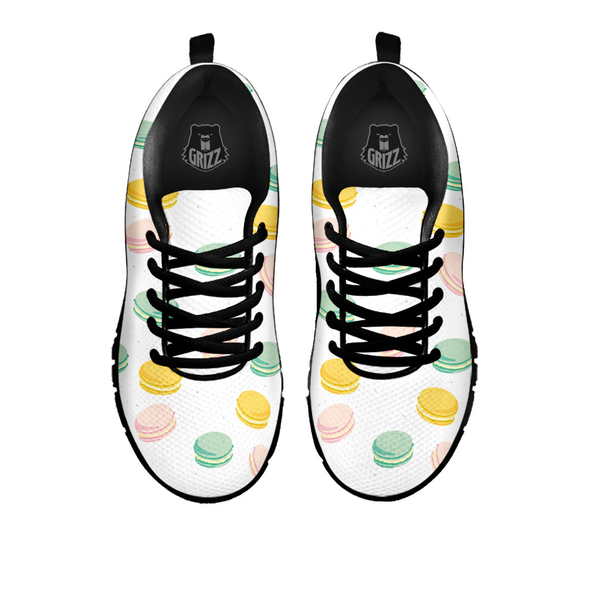 Macaron Pastel Print Pattern Black Sneaker-grizzshop